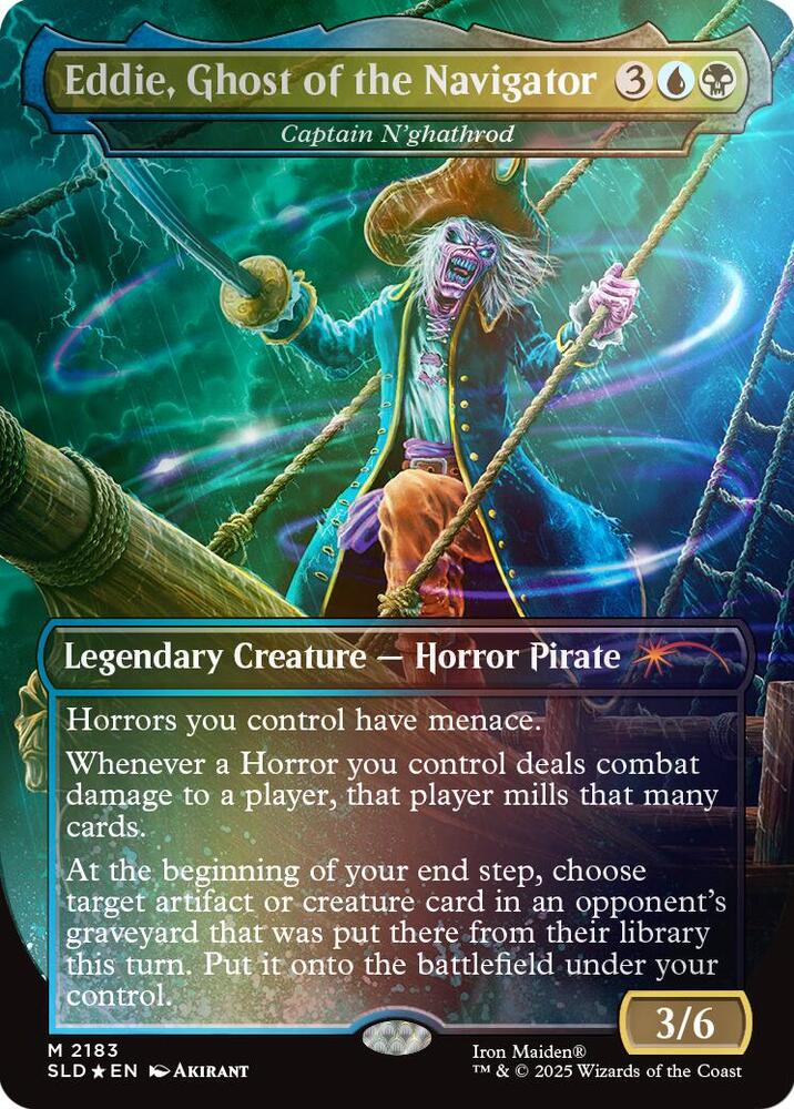 Eddie, Ghost of the Navigator - Captain N'ghathrod (Rainbow Foil) 2183 card from Secret Lair Drop Series