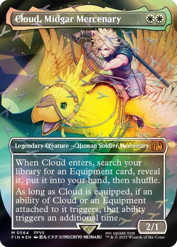 Cloud, Midgar Mercenary (Borderless) (Chocobo Track Foil) 564 card from FINAL FANTASY