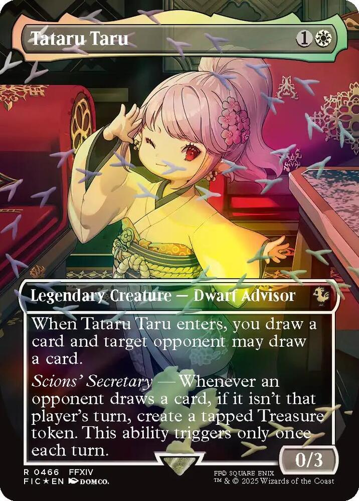 Tataru Taru (Borderless) (Chocobo Track Foil) 466 card from Commander: FINAL FANTASY