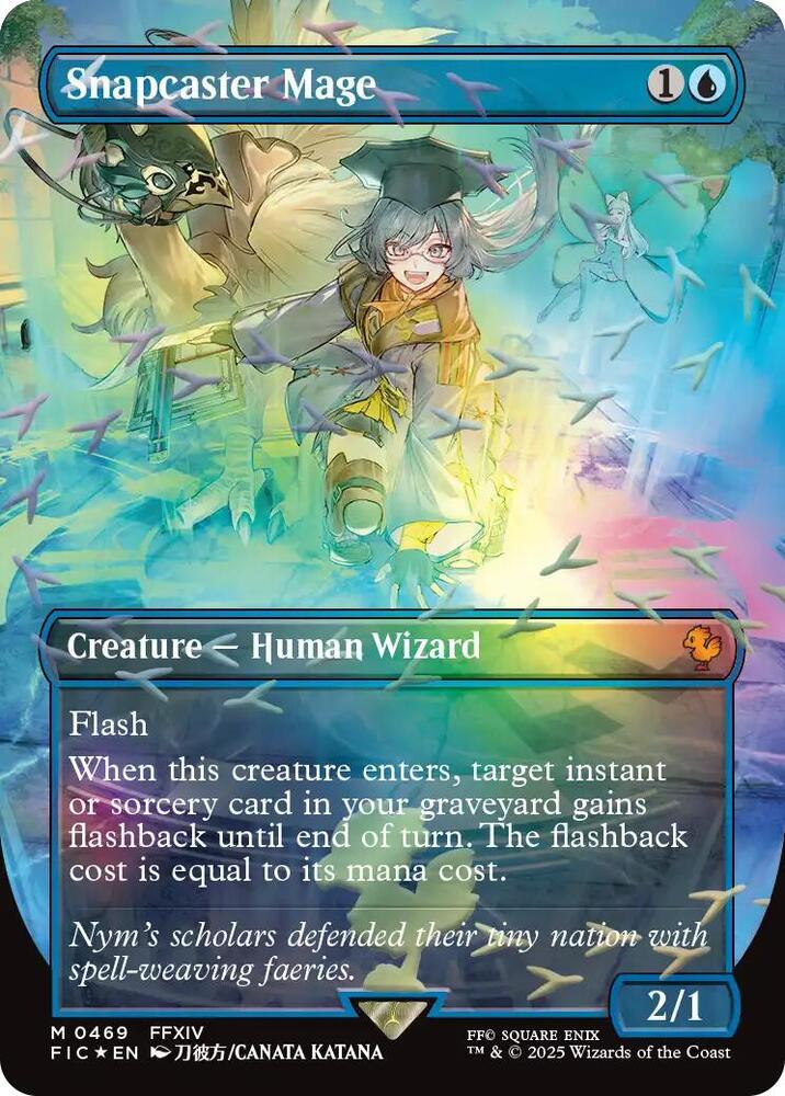 Snapcaster Mage (Borderless) (Chocobo Track Foil) 469 card from Commander: FINAL FANTASY