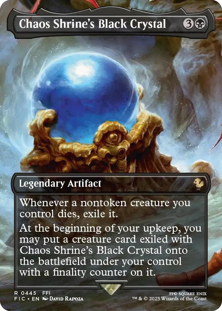 Chaos Shrine's Black Crystal (Borderless) 445 card from Commander: FINAL FANTASY