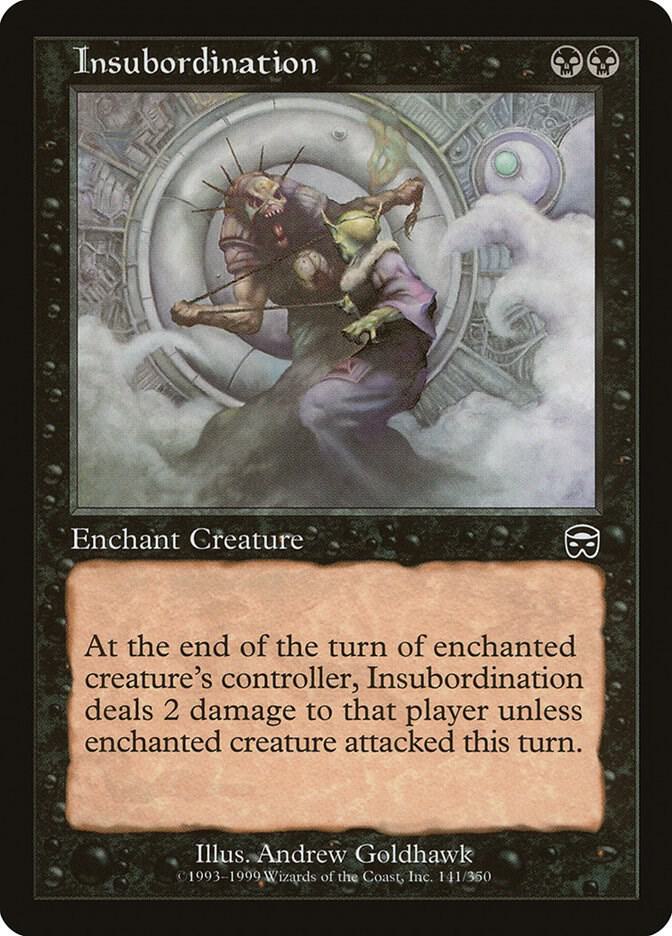 Insubordination 141 card from Mercadian Masques