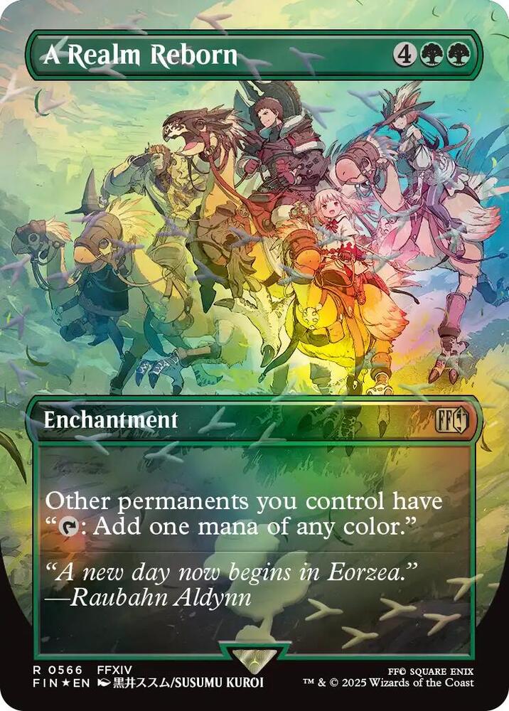 A Realm Reborn (Borderless) (Chocobo Track Foil) 566 card from FINAL FANTASY
