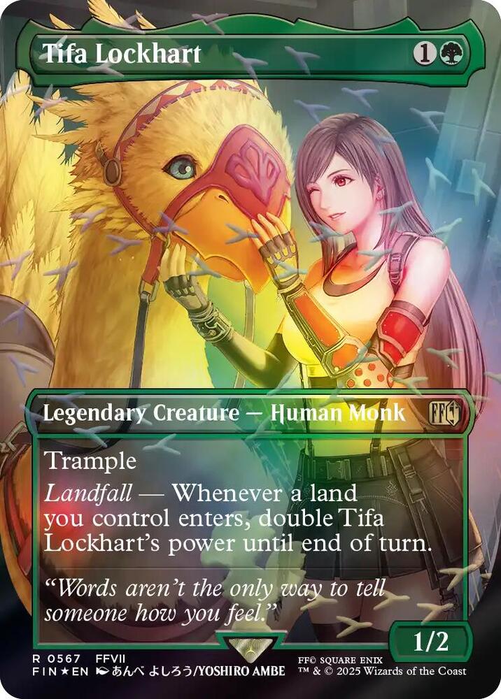 Tifa Lockhart (Borderless) (Chocobo Track Foil) 567 card from FINAL FANTASY