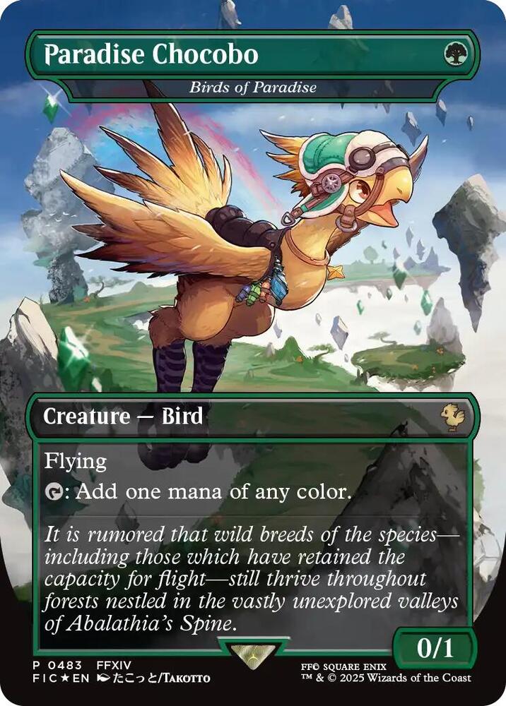 Paradise Chocobo - Birds of Paradise (Borderless) 483 card from Commander: FINAL FANTASY