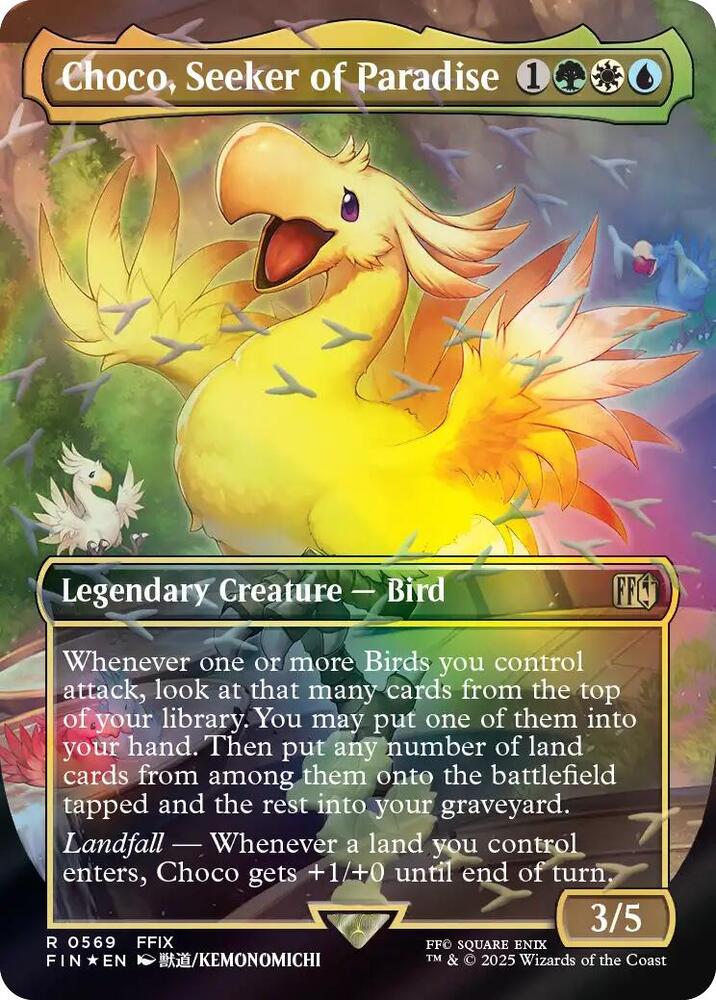 Choco, Seeker of Paradise (Borderless) (Chocobo Track Foil) 569 card from FINAL FANTASY