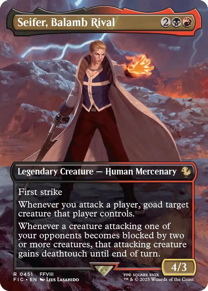 Seifer, Balamb Rival (Borderless) 451 card from Commander: FINAL FANTASY