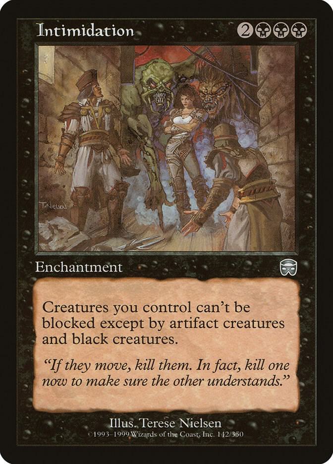 Intimidation 142 card from Mercadian Masques