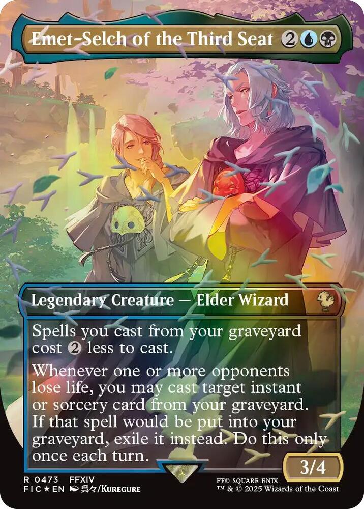 Emet-Selch of the Third Seat (Borderless) (Chocobo Track Foil) 473 card from Commander: FINAL FANTASY
