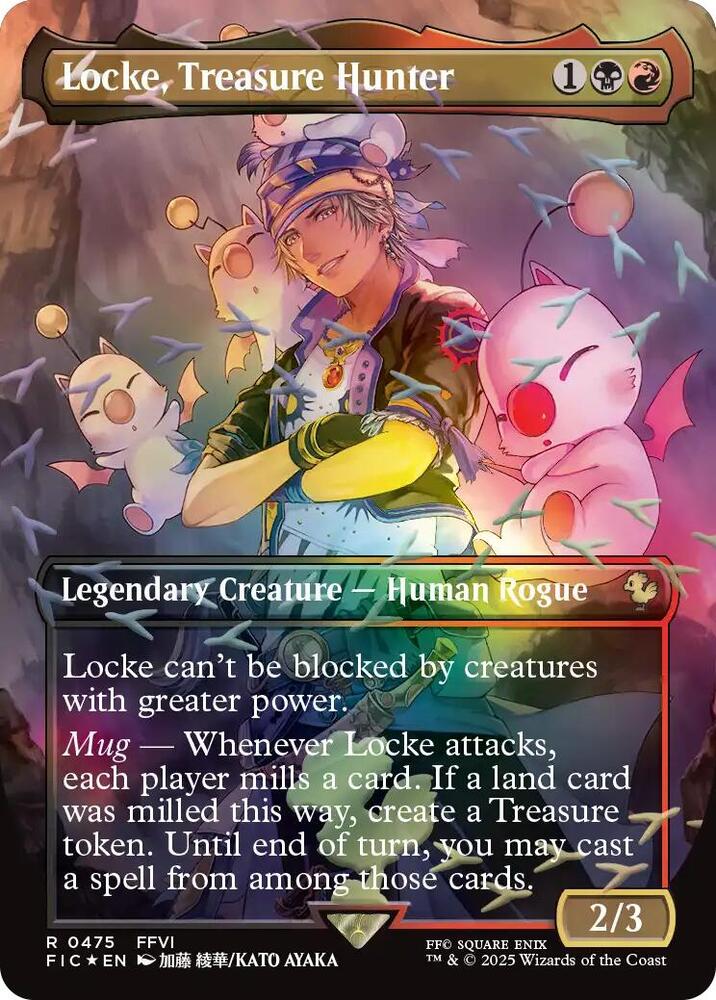 Locke, Treasure Hunter (Borderless) (Chocobo Track Foil) 475 card from Commander: FINAL FANTASY