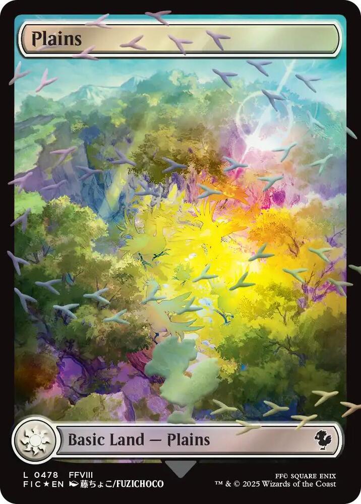 Plains (Chocobo Track Foil) 478 card from Commander: FINAL FANTASY