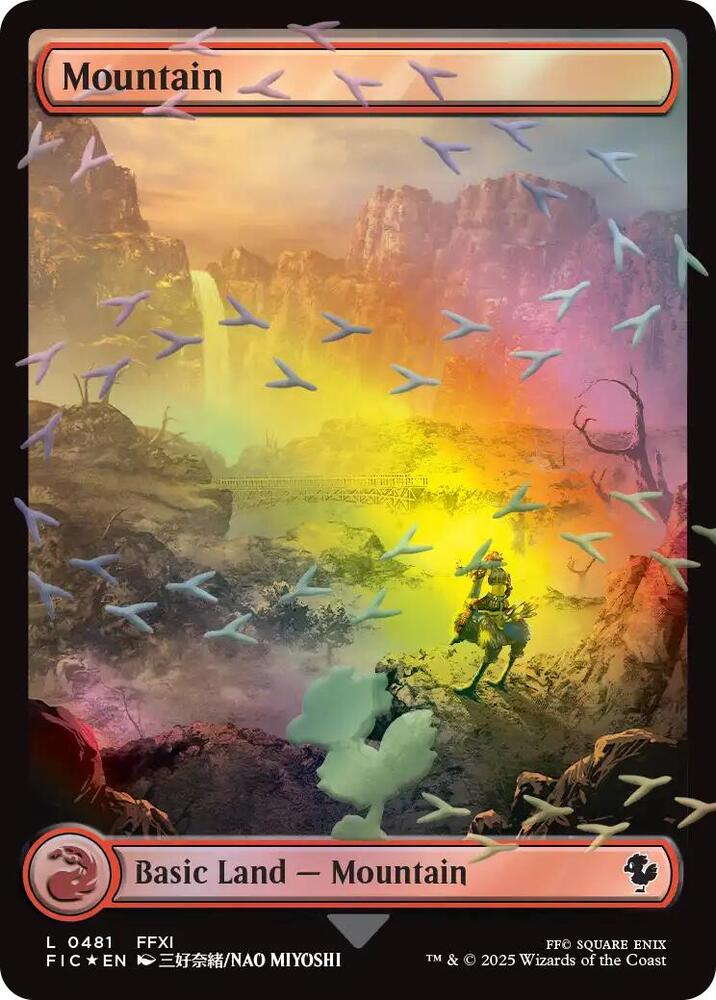 Mountain (Chocobo Track Foil) 481 card from Commander: FINAL FANTASY