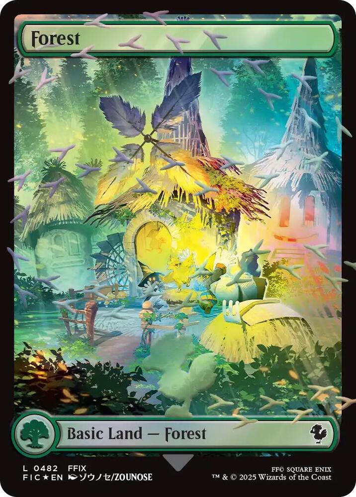 Forest (Chocobo Track Foil) 482 card from Commander: FINAL FANTASY