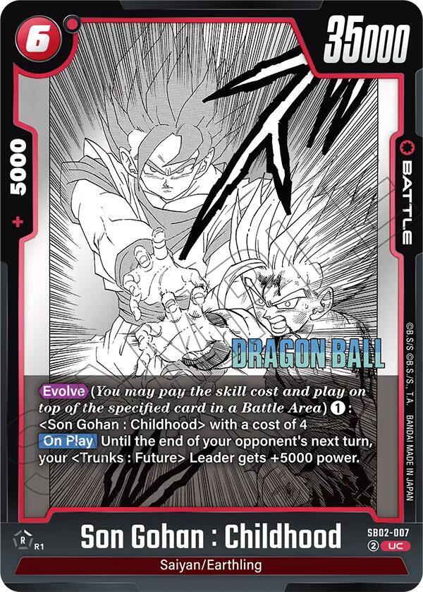 Son Gohan : Childhood SB02-007 card from Manga Booster 02