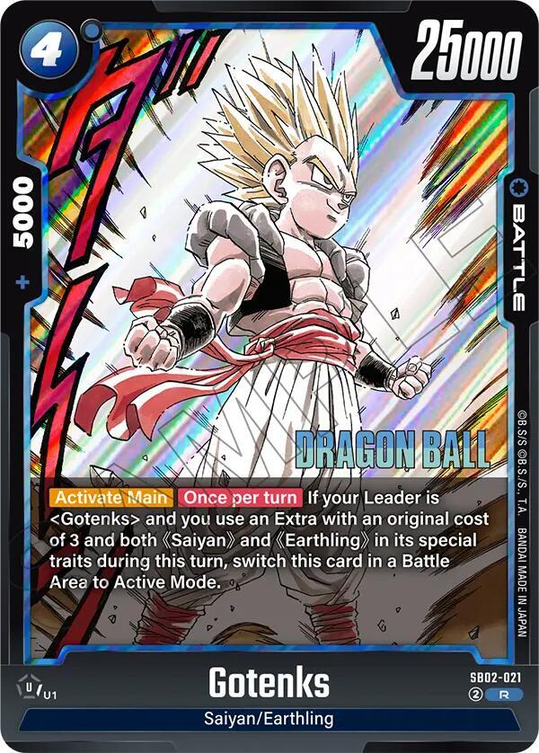 Gotenks SB02-021 card from Manga Booster 02