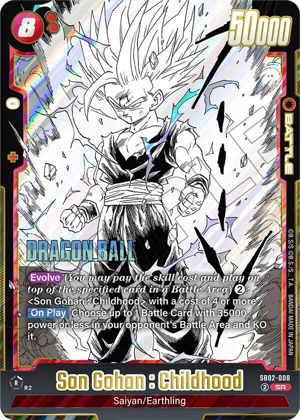 Son Gohan : Childhood SB02-008 card from Manga Booster 02
