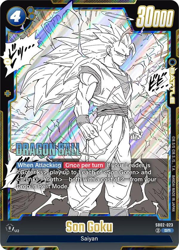 Son Goku SB02-023 card from Manga Booster 02