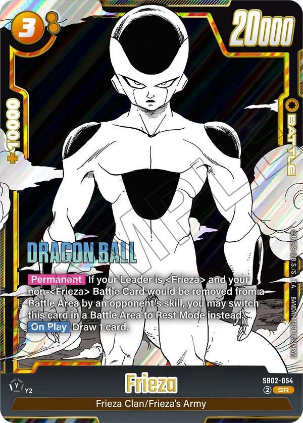 Frieza SB02-054 card from Manga Booster 02