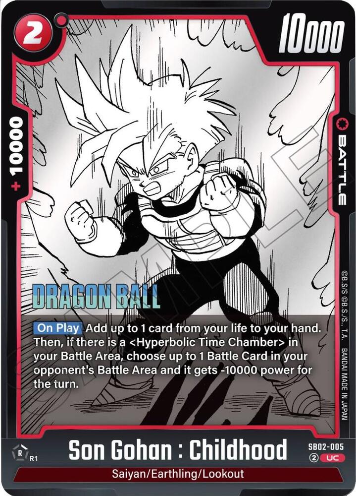 Son Gohan : Childhood SB02-005 card from Manga Booster 02