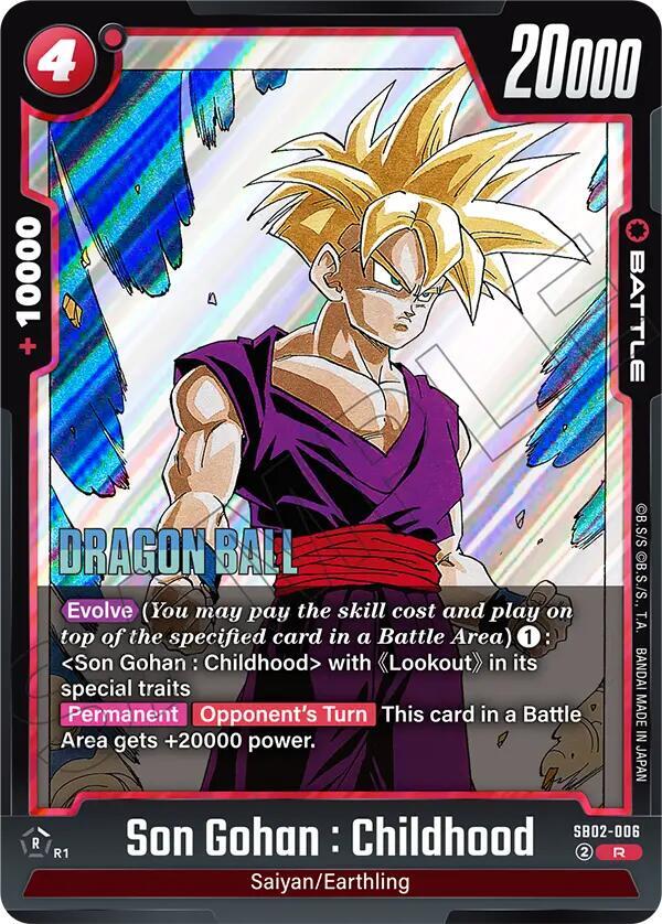 Son Gohan : Childhood SB02-006 card from Manga Booster 02