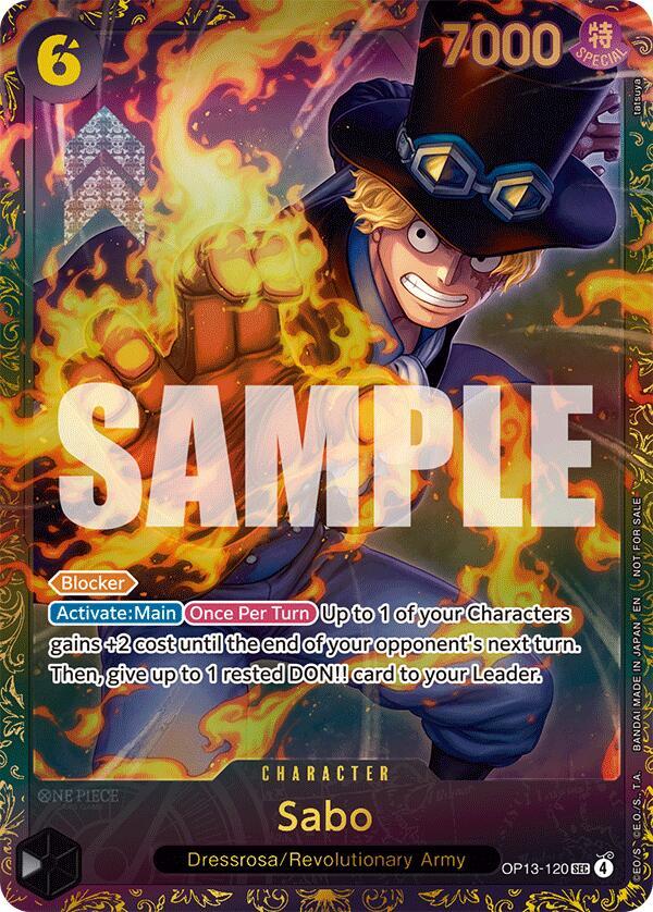 Sabo (Store Treasure Cup 2025) OP13-120 card from One Piece Promotion Cards
