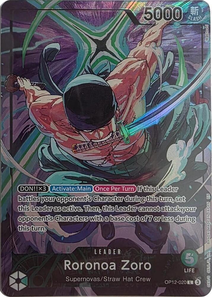 Roronoa Zoro (Official Playmat Limited Edition Vol.4) OP12-020 card from One Piece Promotion Cards