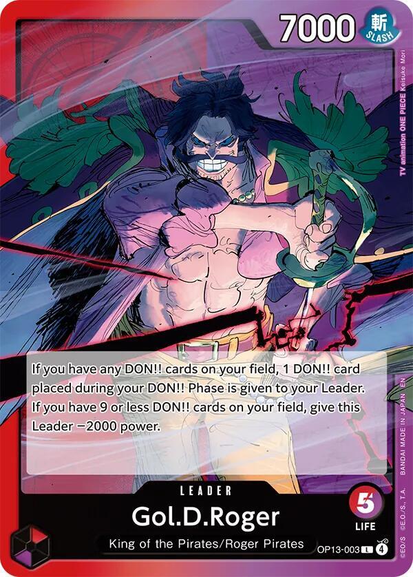 Gol.D.Roger OP13-003 card from Carrying On His Will