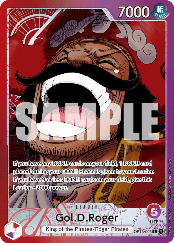Gol.D.Roger (Alternate Art) OP13-003 card from Carrying On His Will