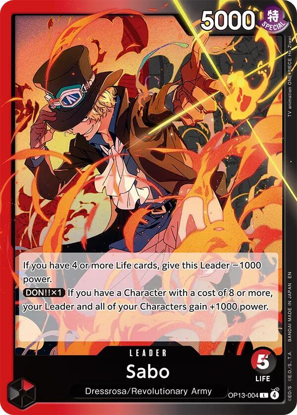 Sabo OP13-004 card from Carrying On His Will
