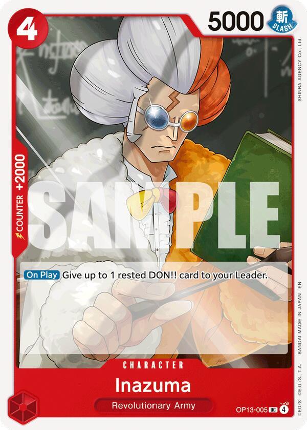 Inazuma OP13-005 card from Carrying On His Will