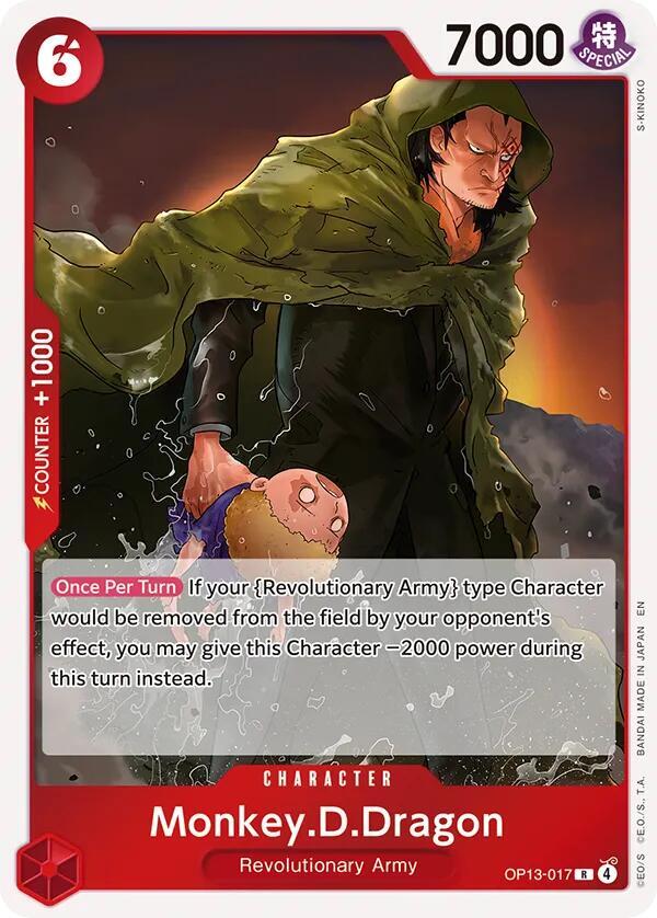 Monkey.D.Dragon OP13-017 card from Carrying On His Will