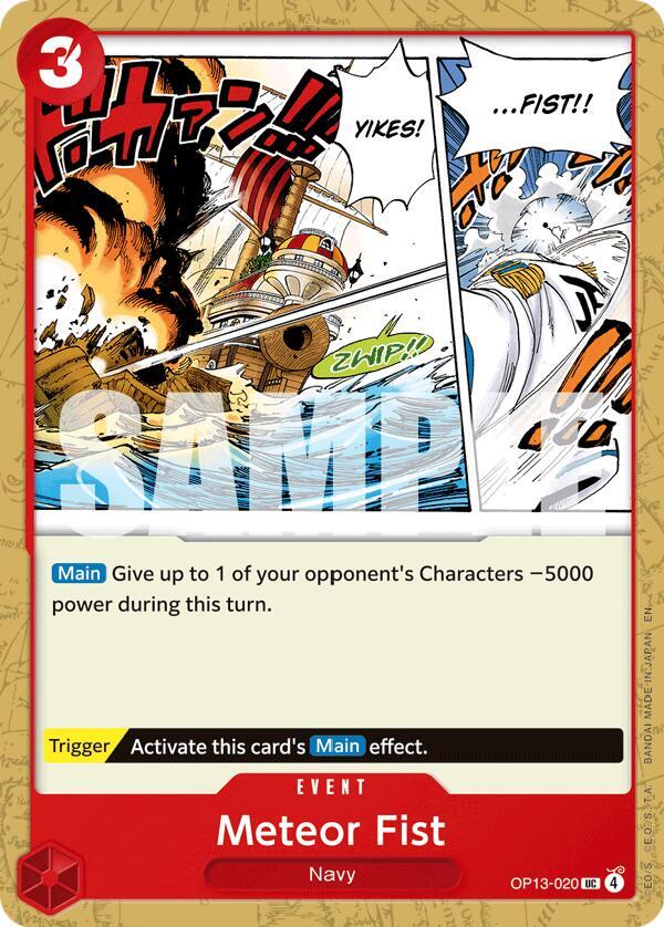 Meteor Fist OP13-020 card from Carrying On His Will