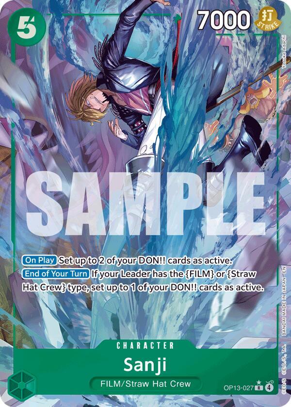 Sanji (Alternate Art) OP13-027 card from Carrying On His Will