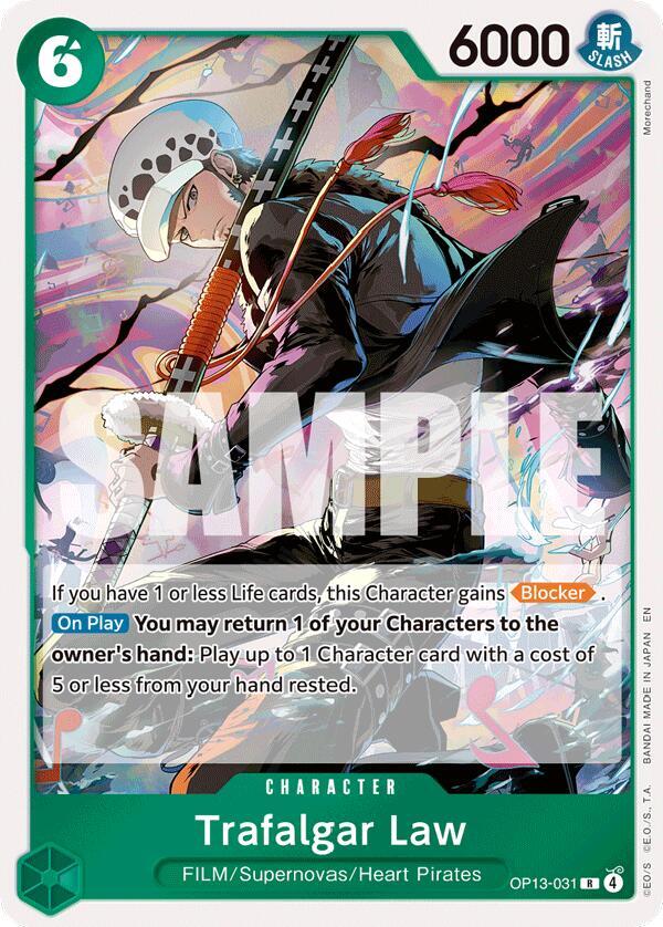 Trafalgar Law OP13-031 card from Carrying On His Will