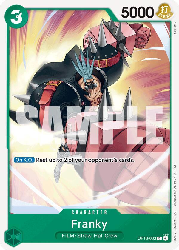 Franky OP13-033 card from Carrying On His Will