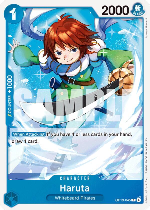 Haruta OP13-045 card from Carrying On His Will