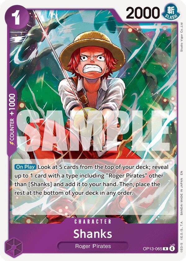 Shanks OP13-065 card from Carrying On His Will