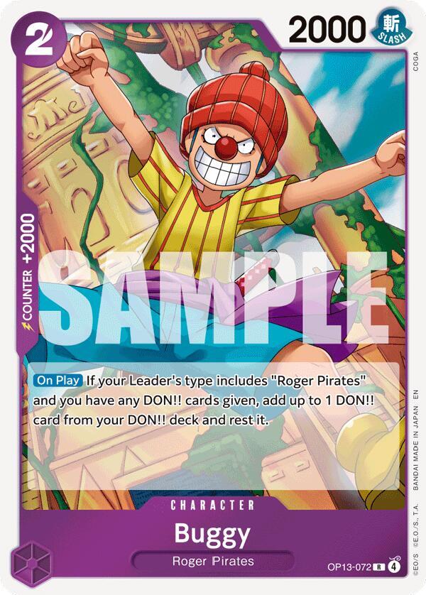 Buggy OP13-072 card from Carrying On His Will