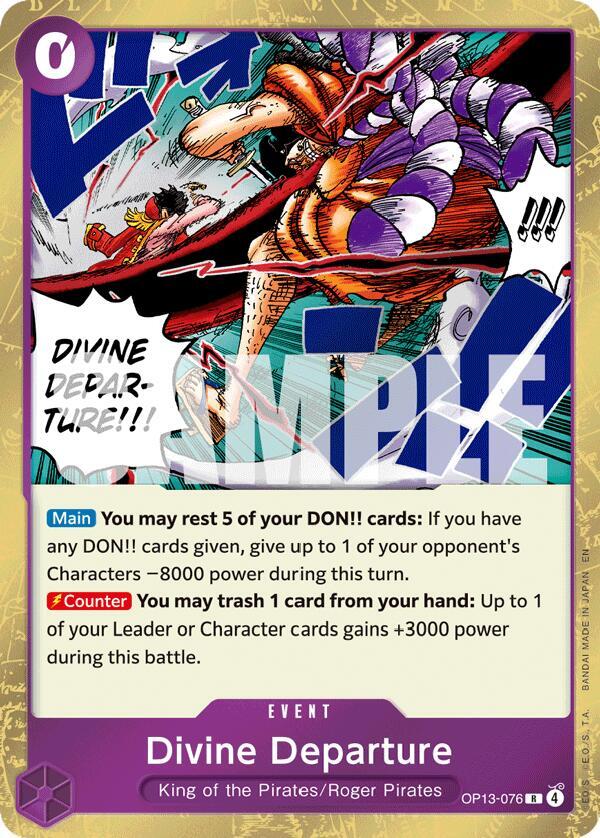 Divine Departure OP13-076 card from Carrying On His Will
