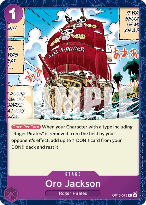 Oro Jackson OP13-078 card from Carrying On His Will