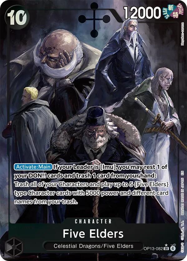 Five Elders (Alternate Art) OP13-082 card from Carrying On His Will