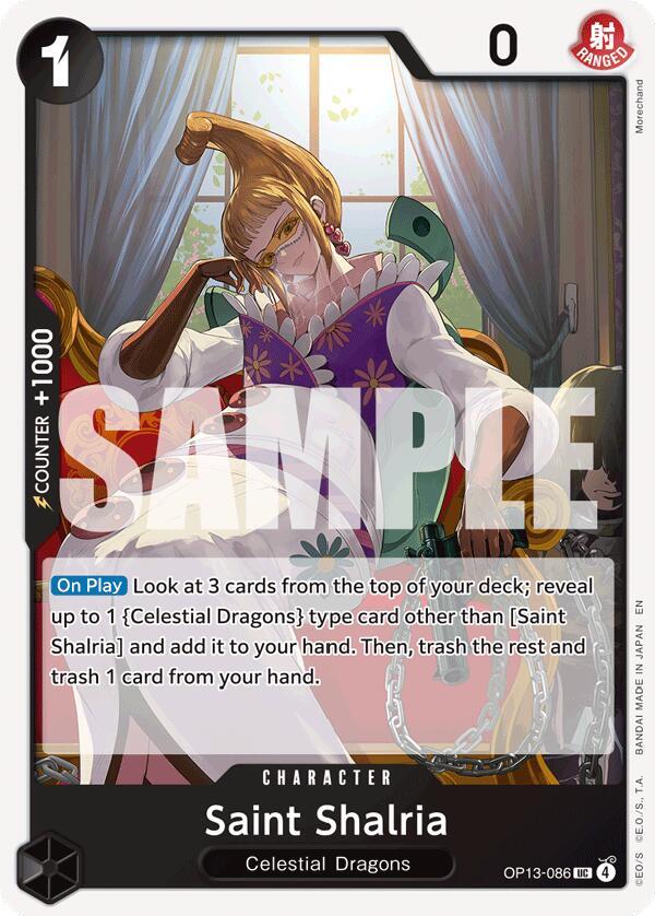 Saint Shalria OP13-086 card from Carrying On His Will