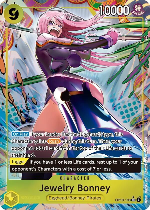 Jewelry Bonney (Alternate Art) OP13-108 card from Carrying On His Will
