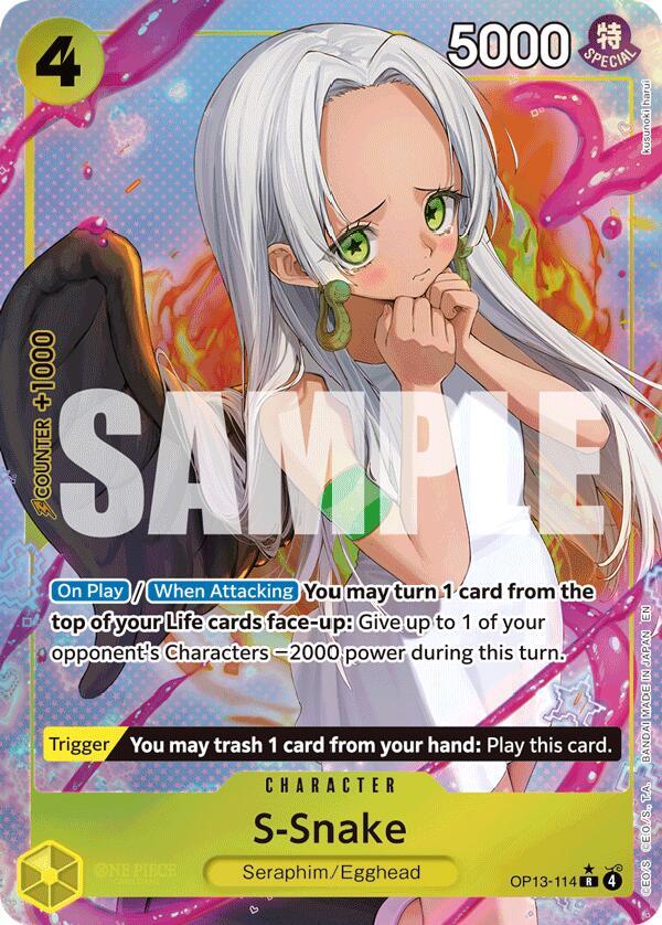 S-Snake (Alternate Art) OP13-114 card from Carrying On His Will