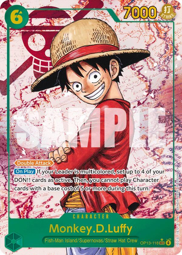 Monkey.D.Luffy (Parallel) OP13-118 card from Carrying On His Will