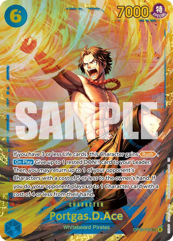 Portgas.D.Ace OP13-119 card from Carrying On His Will