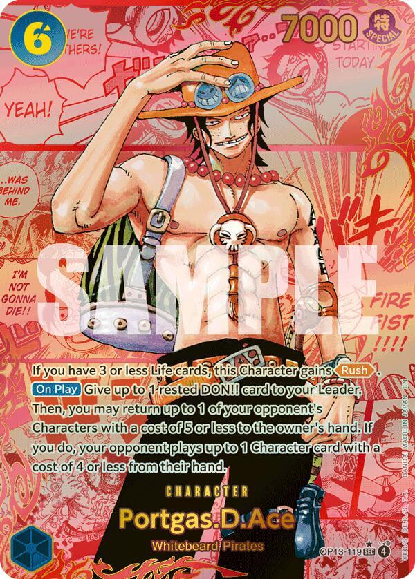 Portgas.D.Ace (Red Super Alternate Art) OP13-119 card from Carrying On His Will