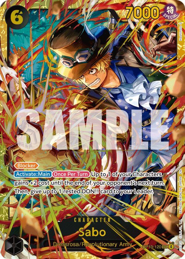 Sabo OP13-120 card from Carrying On His Will