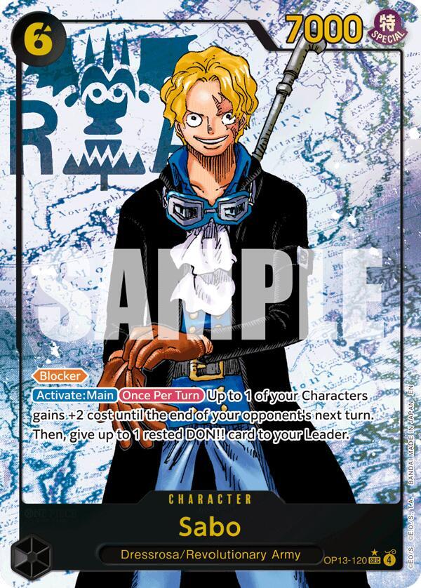 Sabo (Parallel) OP13-120 card from Carrying On His Will