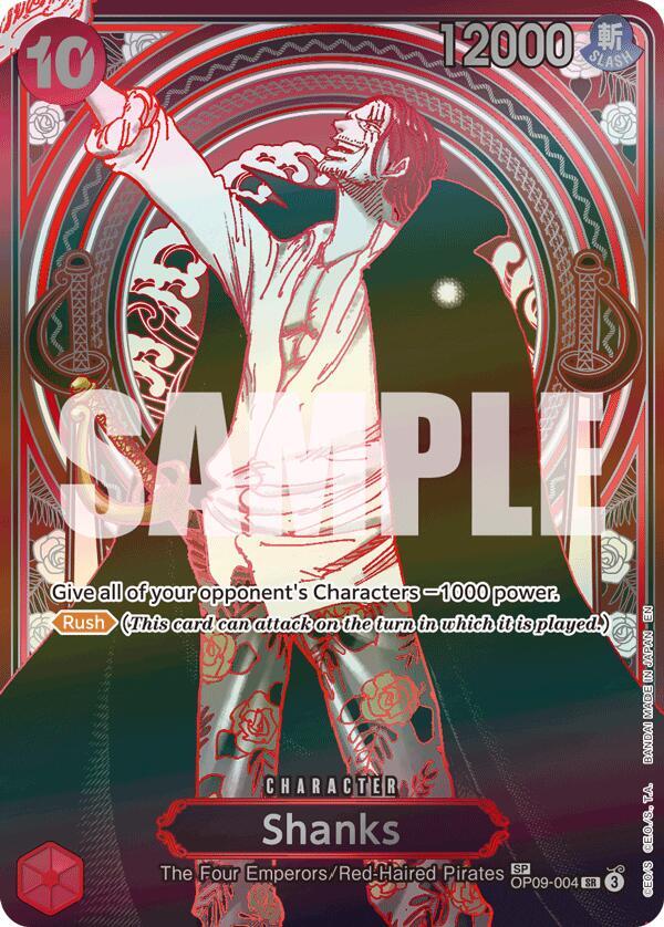 Shanks (SP) (Silver) OP09-004 card from Carrying On His Will